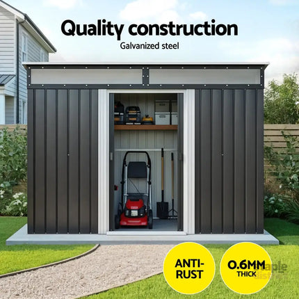 Giantz Garden Shed Outdoor Storage 2.60x1.95M Tool Sheds Workshop House Shelter - Home & Garden > Storage > Sheds