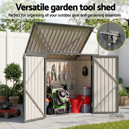 Giantz Garden Shed Wheelie Bin Storage Enclosure Outdoor Lockable Steel Cabinet - Home & Garden > Storage > Sheds