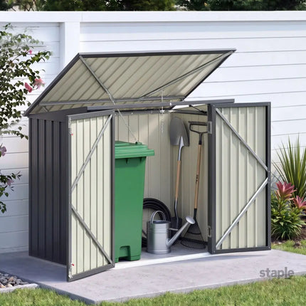 Giantz Garden Shed Wheelie Bin Storage Enclosure Outdoor Lockable Steel Cabinet - Home & Garden > Storage > Sheds