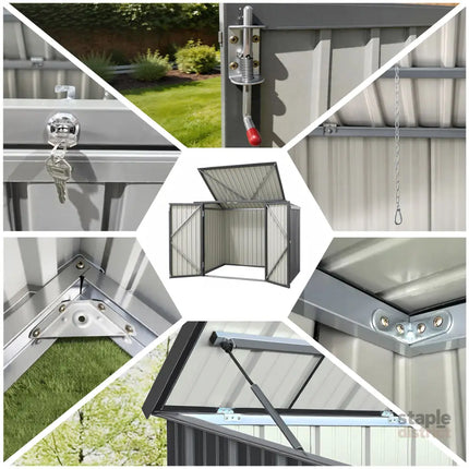 Giantz Garden Shed Wheelie Bin Storage Enclosure Outdoor Lockable Steel Cabinet - Home & Garden > Storage > Sheds