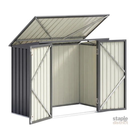 Giantz Garden Shed Wheelie Bin Storage Enclosure Outdoor Lockable Steel Cabinet - Home & Garden > Storage > Sheds