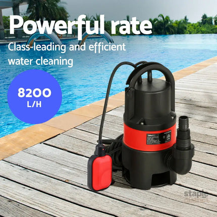 Giantz Garden Submersible Pump 400W Dirty Water Bore Tank Well Steel Sewerage - Tools > Pumps > Sewage Pumps