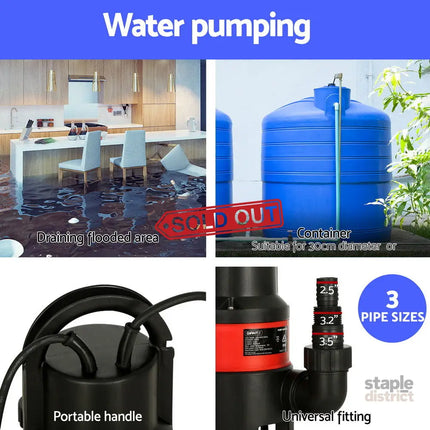Giantz Garden Submersible Pump 550W Dirty Water Bore Tank Well?Steel Sewerage - Tools > Pumps > Sewage Pumps