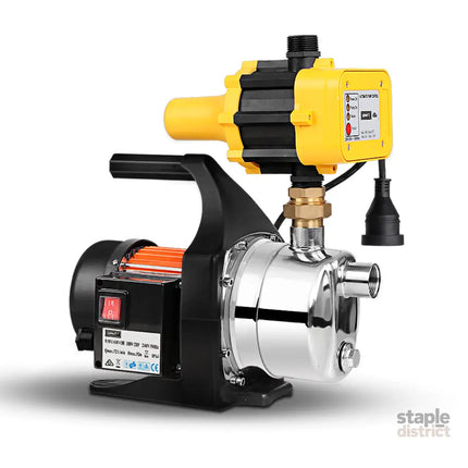 Giantz Garden Water Pump High Pressure 1500W Max. Tank Rain Farm Irrigation House Yellow - Tools > Pumps > Irrigation