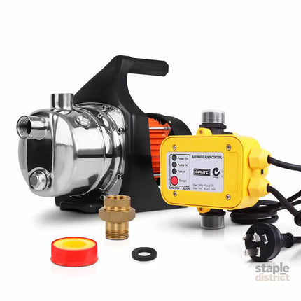Giantz Garden Water Pump High Pressure 1500W Max. Tank Rain Farm Irrigation House Yellow - Tools > Pumps > Irrigation