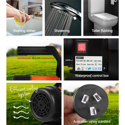 Giantz Garden Water Pump High Pressure 1500W Max. Tank Rain Farm Irrigation House Yellow - Tools > Pumps > Irrigation
