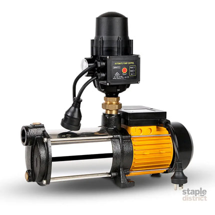 Giantz Garden Water Pump High Pressure 2000W Max 4-Stage Tank Irrigation Transfer Booster Pump Black - Tools > Pumps >