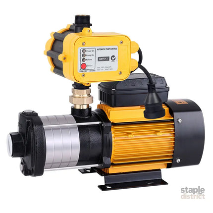 Giantz Garden Water Pump High Pressure 2000W Max 5 Stage Tank Irrigation Transfer Booster Yellow - Tools > Pumps >