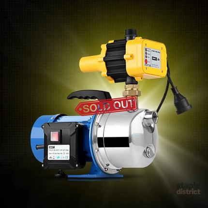 Giantz Garden Water Pump Jet High Pressure Controller Stage Irrigation Max. 4600L/H - Tools > Pumps > Irrigation Pumps