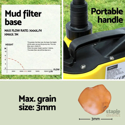Giantz Garden Water Submersible Pump 400W Dirty Bore Sewerage Tank Well Steel - Tools > Pumps > Sewage Pumps