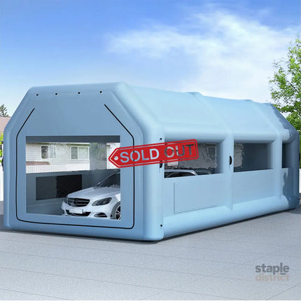 Giantz Inflatable Spray Booth 10X5M Car Paint Tent Filter System 2 Blowers - Auto Accessories > Auto Accessories Others