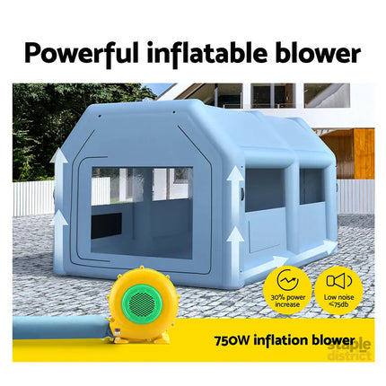 Giantz Inflatable Spray Booth 4X3M Car Paint Tent Filter System Blower - Auto Accessories > Auto Accessories Others >