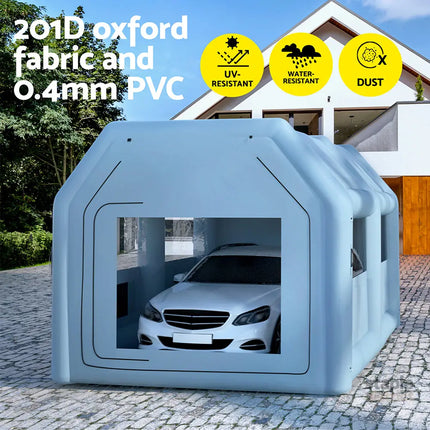 Giantz Inflatable Spray Booth 4X3M Car Paint Tent Filter System Blower - Auto Accessories > Auto Accessories Others >