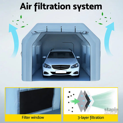 Giantz Inflatable Spray Booth 6X4M Car Paint Tent Filter System Blower - Auto Accessories > Auto Accessories Others >