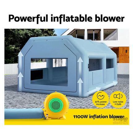 Giantz Inflatable Spray Booth 6X4M Car Paint Tent Filter System Blower - Auto Accessories > Auto Accessories Others >