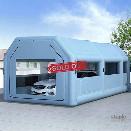 Giantz Inflatable Spray Booth 8.5X4.8M Car Paint Tent Filter System 2 Blowers - Auto Accessories > Auto Accessories
