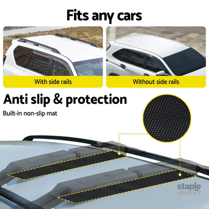 GIANTZ Kayak Roof Rack for Car Universal Soft Roof Rack Pads for Surfboard SUP Canoe Roof Bars for SUV Sedan without