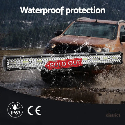 Giantz LED Driving Light 28 Inch Flood Spot Light Bar Driving Lamp Offroad Truck - Auto Accessories > Auto Accessories