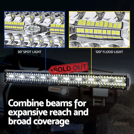 Giantz LED Driving Light 28 Inch Flood Spot Light Bar Driving Lamp Offroad Truck - Auto Accessories > Auto Accessories