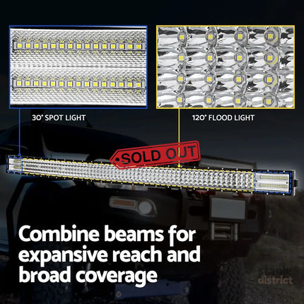 Giantz LED Driving Light 50 Inch Flood Spot Light Bar Driving Lamp Offroad Truck - Auto Accessories > Auto Accessories