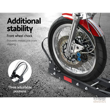 Giantz Motorcycle Motorbike Carrier Rack Ramp 2’’Towbar Adjustable Height Black,Giantz Motorcycle Motorbike Carrier