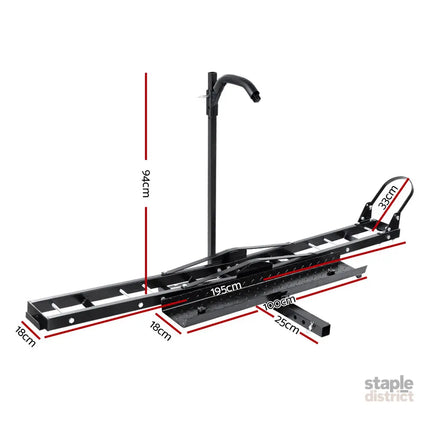 Giantz Motorcycle Motorbike Carrier Rack Ramp 2’’Towbar Adjustable Height Black,Giantz Motorcycle Motorbike Carrier