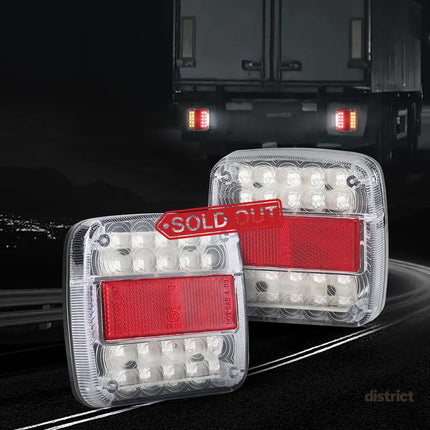 Giantz Pair 26 LED Tail Lights Stop Reverse Indicator 12V Ute Trailer Truck - Auto Accessories > Auto Accessories