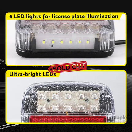 Giantz Pair 26 LED Tail Lights Stop Reverse Indicator 12V Ute Trailer Truck - Auto Accessories > Auto Accessories