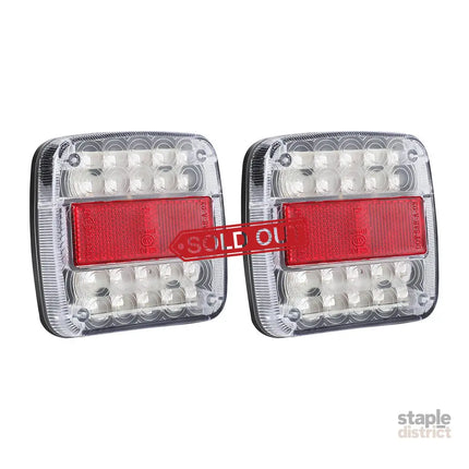 Giantz Pair 26 LED Tail Lights Stop Reverse Indicator 12V Ute Trailer Truck - Auto Accessories > Auto Accessories