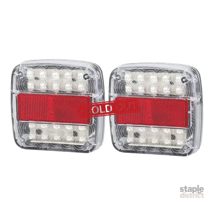 Giantz Pair 26 LED Tail Lights Stop Reverse Indicator 12V Ute Trailer Truck - Auto Accessories > Auto Accessories