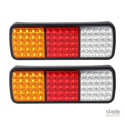 Giantz Pair 75 LED Tail Lights Stop Reverse Indicator 12V Ute Trailer Caravan Truck Boat - Outdoor Recreation > Boating
