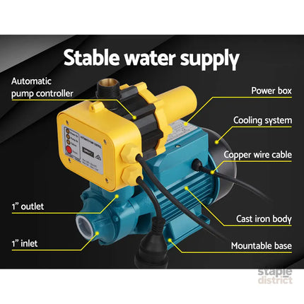 Giantz Peripheral Pump Auto Controller Clean Water Garden Farm Rain Irrigation - Tools > Pumps > Irrigation Pumps