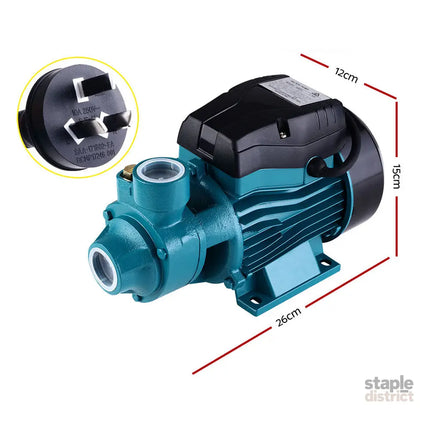 Giantz Peripheral Water Pump Garden Boiler Car Wash Auto Irrigation House QB60 - Tools > Pumps > Irrigation Pumps