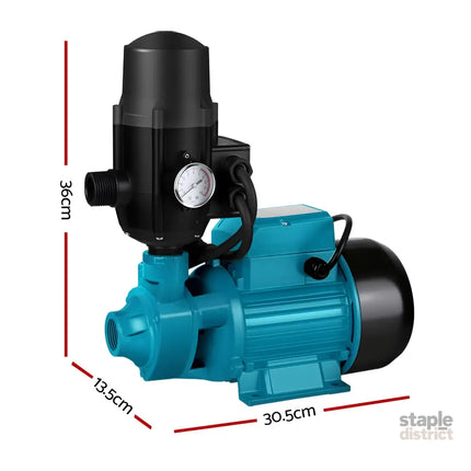 Giantz Peripheral Water Pump Garden Boiler Car Wash Auto Irrigation QB80 Black - Tools > Pumps > Irrigation Pumps
