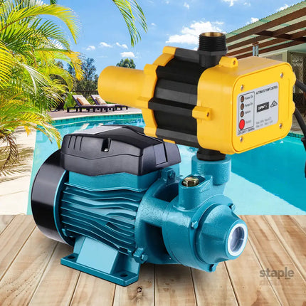 Giantz Peripheral Water Pump Garden Boiler Car Wash Electric Irrigation QB60 Yellow - Tools > Pumps > Irrigation Pumps