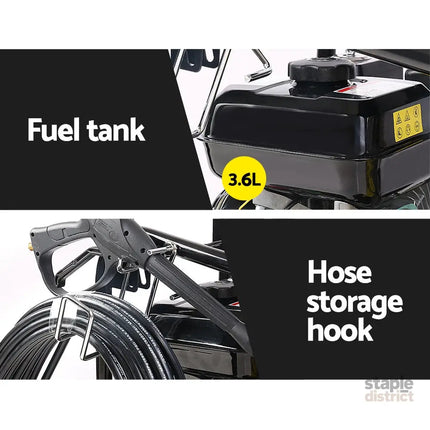Giantz Petrol High Pressure Cleaner Washer 20M Hose Gurney - Auto Accessories > Auto Accessories Others > Automotive