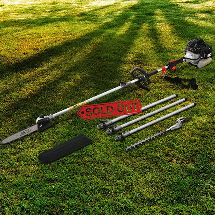 Giantz Petrol Pole Chainsaw Hedge Trimmer Pruner Chain Saw Brush Cutter Red - Tools > Power Tools > Chainsaws