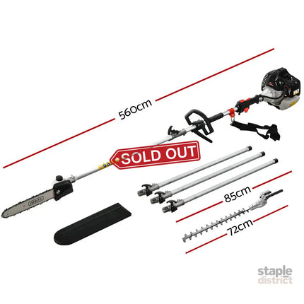 Giantz Petrol Pole Chainsaw Hedge Trimmer Pruner Chain Saw Brush Cutter Red - Tools > Power Tools > Chainsaws