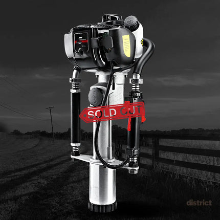 Giantz Petrol Post Driver 38CC 4-Stroke Rammer Pile Star Picket Fence Hole Black - Tools > Power Tools > Outdoor Power