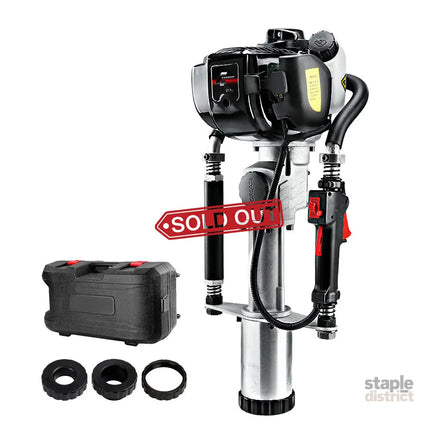 Giantz Petrol Post Driver 38CC 4-Stroke Rammer Pile Star Picket Fence Hole Black - Tools > Power Tools > Outdoor Power