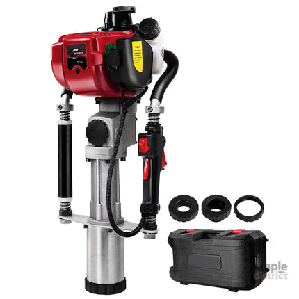 Giantz Petrol Post Driver 38CC 4-Stroke Rammer Pile Star Picket Fence Hole Drive Red - Tools > Power Tools > Outdoor