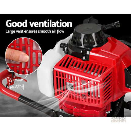 Giantz Petrol Post Hole Digger Motor Only Engine Red - Tools > Power Tools > Outdoor Power Equipment