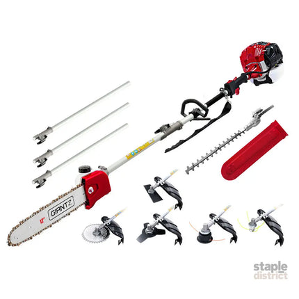 Giantz Pole Chainsaw 2 Stroke Petrol Hedge Trimmer Tree Pruner 7 In 1 - Tools > Power Tools > Chainsaws