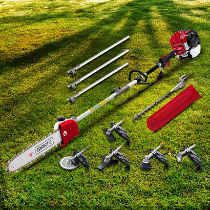 Giantz Pole Chainsaw 2 Stroke Petrol Hedge Trimmer Tree Pruner 7 In 1 - Tools > Power Tools > Chainsaws