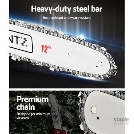 Giantz Pole Chainsaw 2 Stroke Petrol Hedge Trimmer Tree Pruner 7 In 1 - Tools > Power Tools > Chainsaws