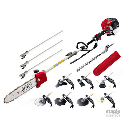 Giantz Pole Chainsaw 2 Stroke Petrol Hedge Trimmer Tree Pruner 9 In 1 - Tools > Power Tools > Chainsaws