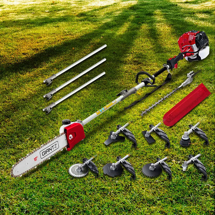 Giantz Pole Chainsaw 2 Stroke Petrol Hedge Trimmer Tree Pruner 9 In 1 - Tools > Power Tools > Chainsaws