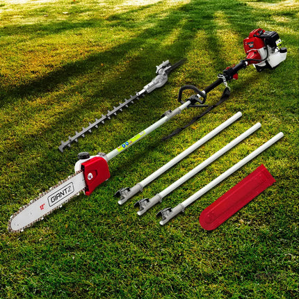 Giantz Pole Chainsaw 2 Stroke Petrol Tree Pruner Long Reach Saw 12 Inch Bar 2 In 1 - Tools > Power Tools > Chainsaws