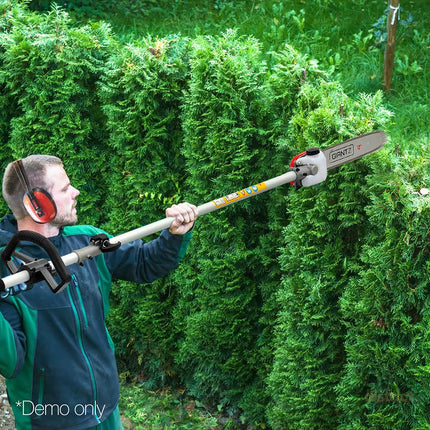 Giantz Pole Chainsaw 2 Stroke Petrol Tree Pruner Long Reach Saw 12 Inch Bar 2 In 1 - Tools > Power Tools > Chainsaws