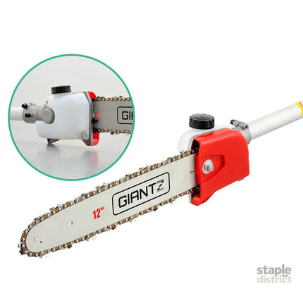Giantz Pole Chainsaw 2 Stroke Petrol Tree Pruner Long Reach Saw 12 Inch Bar 2 In 1 - Tools > Power Tools > Chainsaws